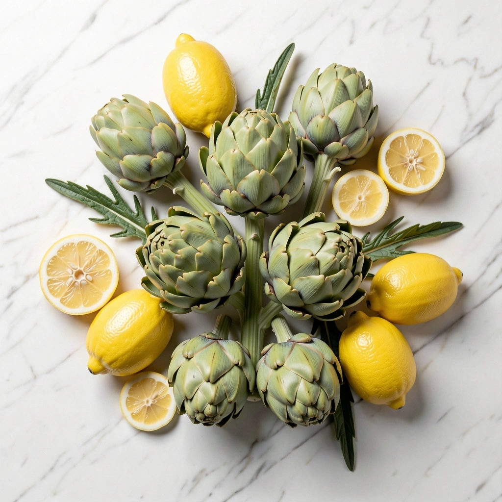 Ingredienti freschi e biologici su un piano di lavoro